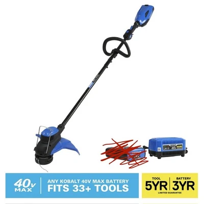 Kobalt 40-volt Max 15-in String Trimmer 2.5 Ah (open box) - Image 1 of 4