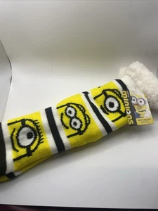 Calcetines forrados Minions Sherpa talla única para la mayoría suaves/cálidos/antideslizantes - Imagen 1 de 2