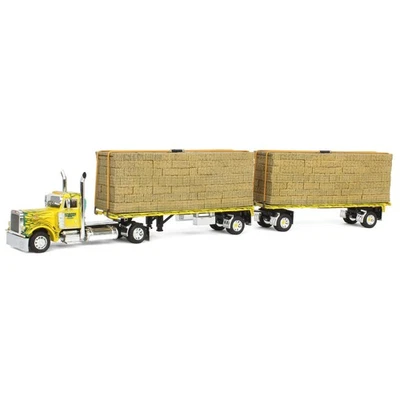 DCP 1/64 Peterbilt 379 & 2 Cucciolo Flatbeds Con Loads 2024 Ntt ' Nc Mostra - Immagine 1 di 4