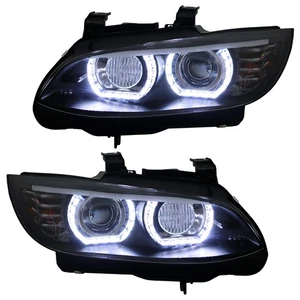 Xenon Scheinwerfer LED Tagfahrlicht für BMW E92 E93 ohne AFS 2005-2010 Schwarz - Bild 1 von 5