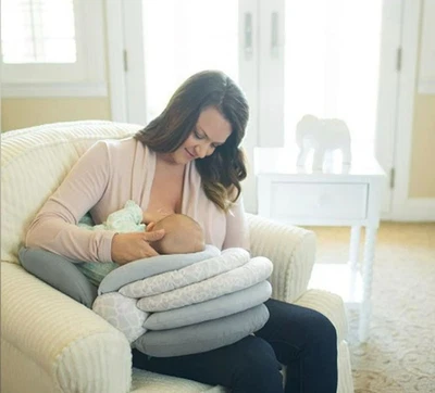 Nursing Pillow Breast Feeding Maternity Pregnancy Baby Support Deluxe Height Adj - Image 1 of 4