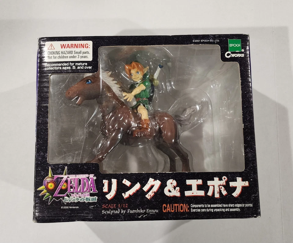 RARO NOVO Legend Of Zelda Majora’s Mask Link And Epona Figuras por Epoch C-Works - Imagem 1 de 4