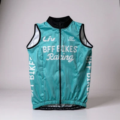 Eliel Cycling Women's Wind Vest Size Medium BFF Bikes Racing Team Made in USA - Image 1 of 4