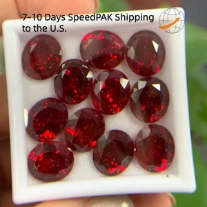 Pigeon Blood Red Oval Lab Grown Ruby AGL for DIY Jewelry Making Wholesale Price - Picture 1 of 18