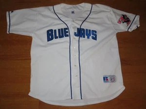 Vintage Russell TORONTO BLUE JAYS Button-Down (XL) Baseball Trikot mit Patch - Bild 1 von 7