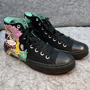 Rare Converse Chuck Taylor All Star Hi Top Psychedelic Black Sneakers Womens 9 - Picture 1 of 8