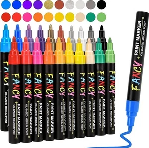 RATEL Acrylic Paint Pens Waterproof, 20 Colors Premium Permanent Oil-Based - Picture 1 of 7