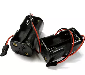 C1202-5 RC 2 x Battery Holder Case Box Pack 4 AA Compatible JR 3 Pin - Picture 1 of 1