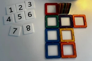 Playbees Magnetic Building Tiles 16 Piece Set Magnet Building Blocks for Kids - Picture 1 of 1