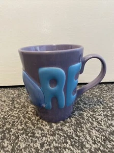 Eeyore Disney Store Large 3D Mug Purple Blue Spell out Winnie Pooh Rare 0000 - Picture 1 of 8