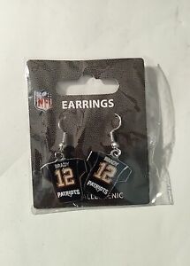 NFL Tom Brady Patriots Earrings Jersey Dangle