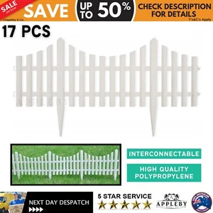 17 Pcs Lawn Divider Decorative Garden Border Landscape Flower Bed Edging Fence - Picture 1 of 10