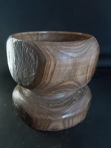 Mid Century Modern Handmade Turned English Wooden Bowl Wood Treen Woodenware 21 - Picture 1 of 4