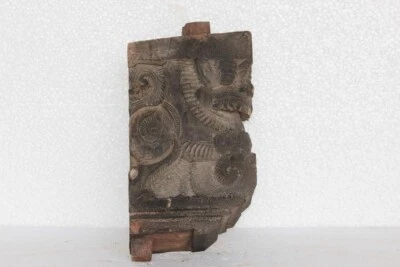 Panel de Madera Soporte Yali Antiguo De Colección Raro Tallado Pared Decorativo Coleccionable Foto 1 de 4