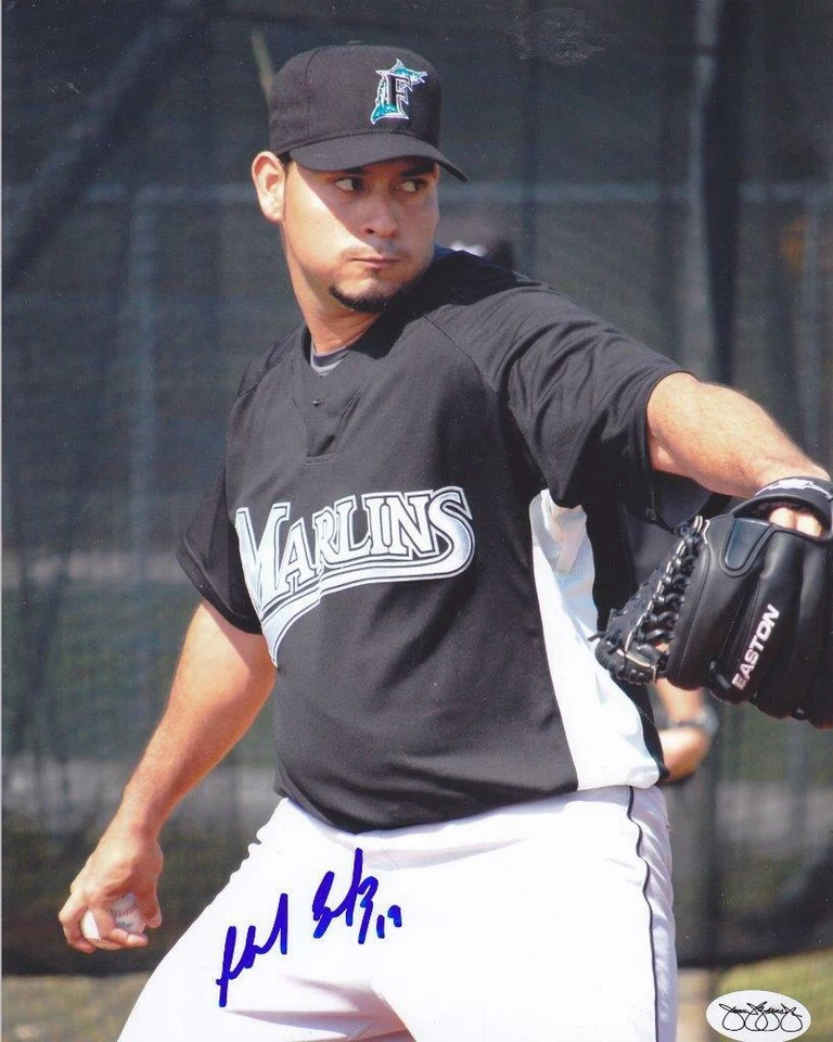 Foto en color firmada por Aníbal Sanchez 8X10 pegatina JSA Foto 1 de 1