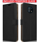 Étui portefeuille en cuir pu pour Nokia G50 5G housse rabattable et protection d'écran en verre