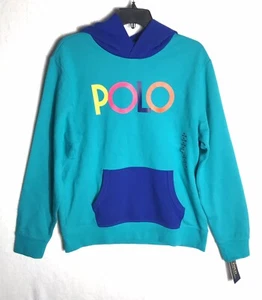 POLO RALPH LAUREN Boy’s Spectre Multi Color Logo Hoodie Aqua Blue Size XL (18-20 - Picture 1 of 4