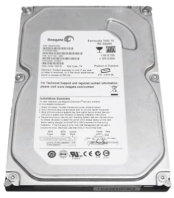 LOT OF 2 Seagate Barracuda ST3160815AS 7200.10 160 GB 9CY132-305 - Tested - Image 1 of 2