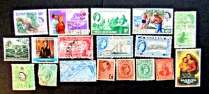 18 BRITISH CARIBBEAN STAMPS, KGVI, QEII, 1910s - 1960s, USED - Picture 1 of 3