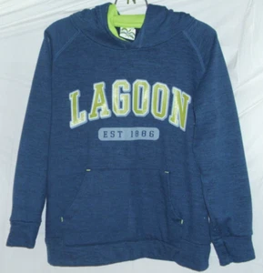 Sweatshirt Vintage Castaways Blue Hoodie /Sweatshirt Lagoon Est 1886 Size M - Picture 1 of 12