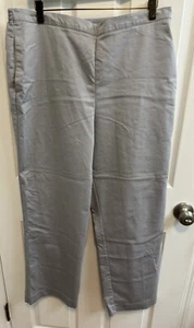 Pantalones Alfred Dunner 16 Gris Claro Bolsillos Cintura Elásticos Algodón Mezcla Poliéster - Imagen 1 de 9