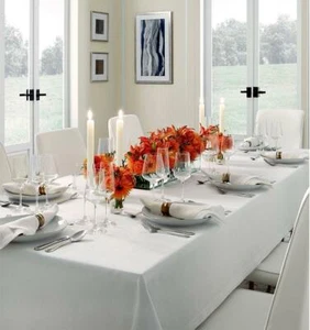 ITALY SFERRA CLASSICO ROUND PURE LINEN TABLECLOTH IN LARGE SIZES - Picture 1 of 4