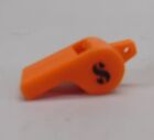 Vintage Scubapro Signal Whistle.   Orange Colored with Black "S".  Excellent Con