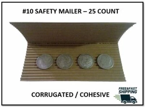 Paquete de 25 postes de seguridad corrugados autoadhesivos para monedas, joyas y tarjetas - Imagen 1 de 6