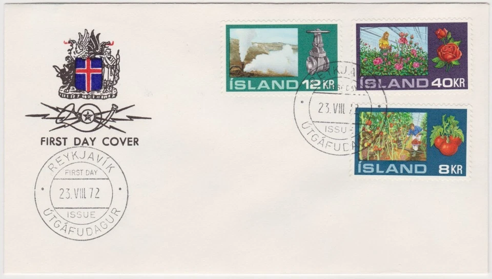 Iceland FDC 1972, Greenhouses - Image 1 of 1