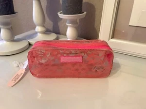 Victoria's Secret Kosmetiktasche Beauty Bag pink Blumen Spitze transparent - Bild 1 von 4