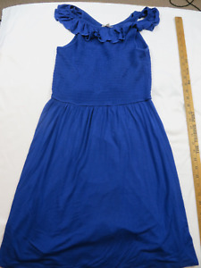 Girls Wonderly T-Shirt Dress Size XL Blue Knee Length Comfy Halter Frilly