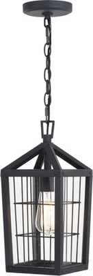 Mini pingente gaiola Vaxcel Lighting T0590 medidor 7"W - preto vulcânico - Imagem 1 de 4