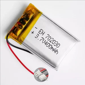 2pcs 3.7V 400mAh 702030 Lipo Li Polymer wiederaufladbare Batterie für Mp3 GPS XH - Picture 1 of 13