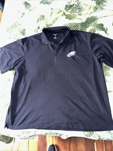 Camisa polo de golf para hombre Antigua NFL Philadelphia Eagles negra - Imagen 1 de 4