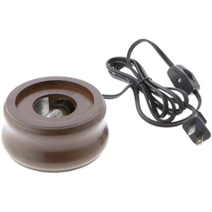 Bard's Fruitwood Round Lighted Display Base, 2" H x 4" W x 4" D - Picture 1 of 1