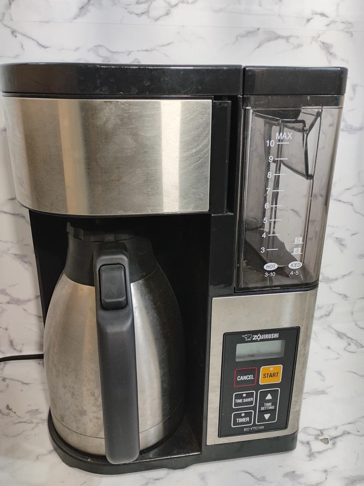 Zojirushi EC-YTC100 Cafetera Máquina 10 Tazas Acero Inoxidable con Jarra de Acero Foto 1 de 4