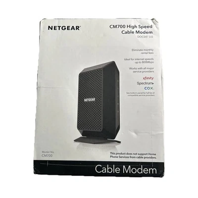 NETGEAR CM700 High Speed Cable Modem Black - New In Box Free Shipping - Image 1 of 4