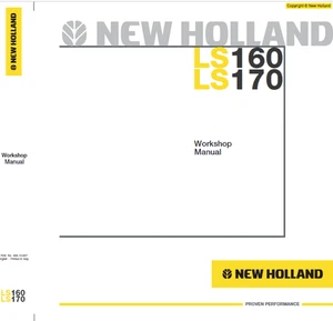NUEVO HOLLAND LS160 LS170 MINICARGADORA MANUAL SERVICIO TALLER DE REPARACIÓN PDF USB - Imagen 1 de 2
