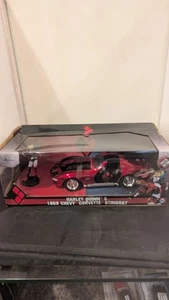 Jada Toys HARLEY QUINN & 1969 CHEVY CORVETTE STINGRAY 1:24 Scale Diecast Vehicle - Picture 1 of 8