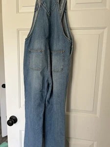 Old Navy Overalls Kids Large 10-12 Blue Denim Straight Leg Medium Western - Picture 1 of 3