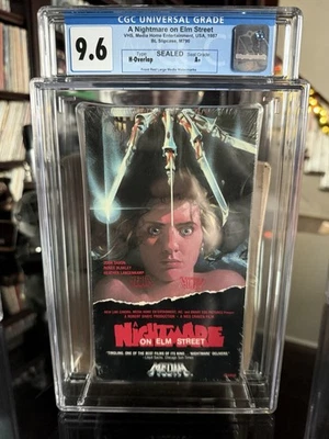 A Nightmare On Elm Street VHS Sealed CGC Graded 9.6 A+ MEDIA Red Watermarks Foto 1 de 2