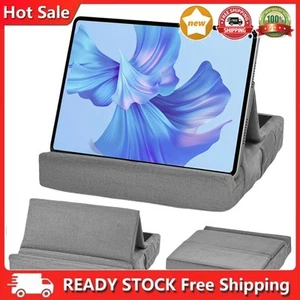 Tablet Kissenhalter mit Tasche Winkel verstellbar faltbar Tablet Halterung (grau) - Bild 1 von 12