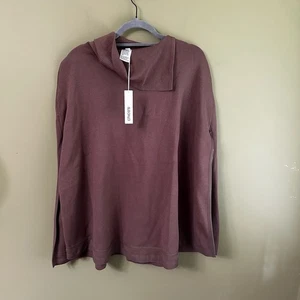 Nuevo con etiquetas Poncho Suéter Chico's Para Mujer Talla L/XL Urbano Marrón Taupe Suave Precio de venta sugerido por el fabricante $119 - Imagen 1 de 8