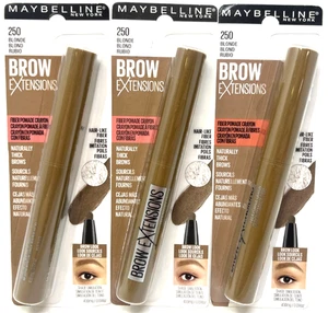 (3) Maybelline Brow Extensions Fiber Pomade Crayon Sealed 250 - Blonde - Picture 1 of 3
