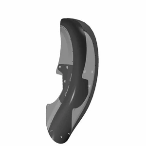 Polaris Fender, Front, Burgundy Metallic, Genuine OEM Part 1024385-629, Qty 1 - Picture 1 of 2