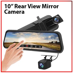 New 10" 1080P Dash Camera Car DVR Cam Reversing Mirror Recorder Rear View Camera - Picture 1 of 8
