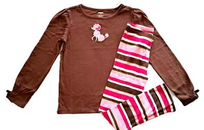 Niñas GYMBOREE Parisino Chic Conjunto 7 Nuevo Con Etiquetas Caniche Camiseta Rayas Leggings 2012 Foto 1 de 4