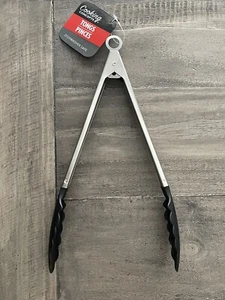 Cooking Concepts 11” Stainless-Steel Tongs with Plastic Tips - New With Tags - Picture 1 of 3