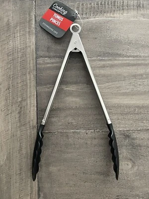 Cooking Concepts 11” Stainless-Steel Tongs with Plastic Tips - New With Tags - Image 1 of 3