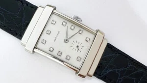 Hamilton "Top Hat" 14K Solid White Gold Case - Diamonds Dial - 38mm long - Picture 1 of 9